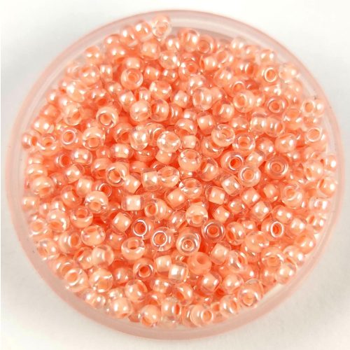 Preciosa Czech Glass Seed Bead - Light Salmon Lined Crystal - 10/0