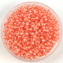 Preciosa cseh kásagyöngy - Salmon Lined Crystal - 10/0