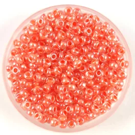 Preciosa cseh kásagyöngy - Salmon Lined Crystal - 10/0