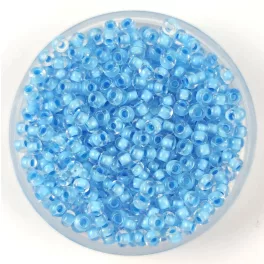 Preciosa cseh kásagyöngy - Sky Blue Lined Crystal - 10/0