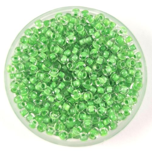 Preciosa Czech Glass Seed Bead - Light Green Lined Crystal - 10/0