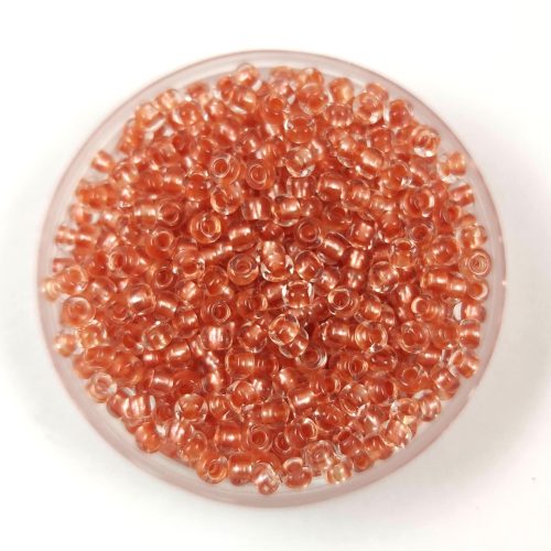 Preciosa Czech Glass Seed Bead - Peach Lined Crystal - 10/0