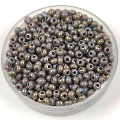 Preciosa kásagyöngy - 44020 - Opaque Dark Gray AB - méret: 10/0 - 100g - AKCIOS