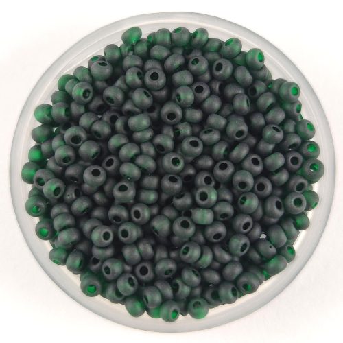 Preciosa Czech Glass Seed Bead - Trans Matt Emerald - 10/0