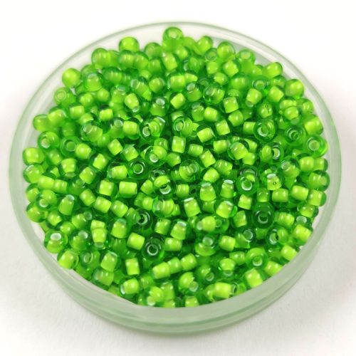 Preciosa seed bead- 55436 - Transparent Chalk Lined Lime -  10/0 - 100g - WHOLESALE