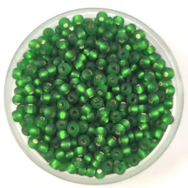   Preciosa cseh kásagyöngy - Silver Lined Matt Light Emerald Green - 10/0