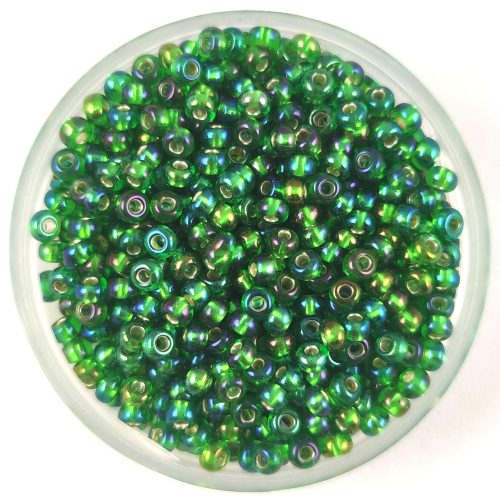 Preciosa Czech Glass Seed Bead - Silver Lined Green - 10/0