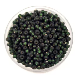   Preciosa cseh kásagyöngy - Silver Lined Matt Dark Olive - 10/0