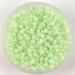 Preciosa kásagyöngy - 57552 - Light Green Lined Alabaster AB - méret: 10/0 - 100g - AKCIOS