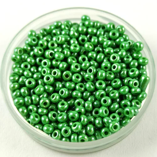 Preciosa kásagyöngy - 58250 - Opaque Green Luster - méret: 10/0 - 100g - AKCIOS