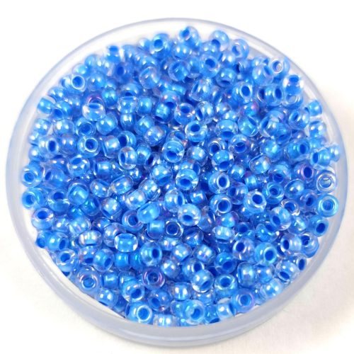 Preciosa seed bead- 58536 - Blue Lined Crystal AB -  10/0 - 100g - WHOLESALE
