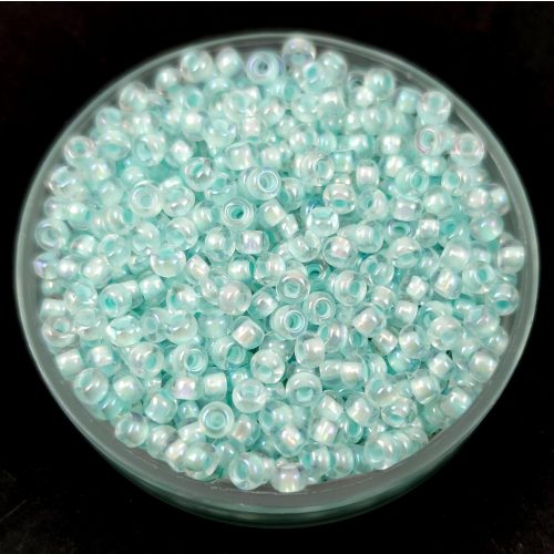 Preciosa seed bead- 58553 - Light Mint Lined Crystal -  10/0 - 100g - WHOLESALE