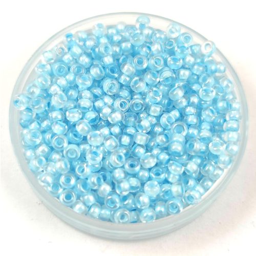Preciosa seed bead- 58562 - Baby Blue Lined Crystal -  10/0 - 100g - WHOLESALE