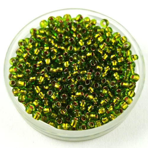 Preciosa kásagyöngy - 59430 - Silver Lined Olive - méret: 10/0 - 100g - AKCIOS