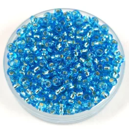 Preciosa cseh kásagyöngy - Silver Lined Aqua - 10/0
