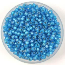   Preciosa cseh kásagyöngy - Silver Lined Matt Light Sapphire - 10/0