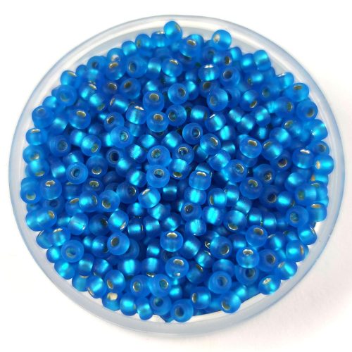 Preciosa Czech Glass Seed Bead - Silver Lined Matt Dark Aqua - 10/0