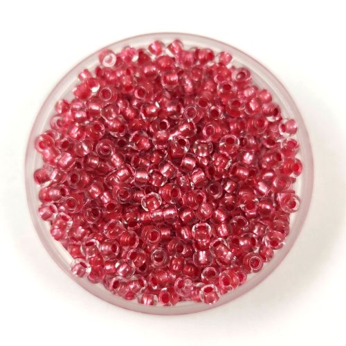 Preciosa Czech Glass Seed Bead - Pommegranate Lined Crystal - 10/0