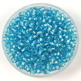 Preciosa cseh kásagyöngy - Silver Lined Aqua - 10/0