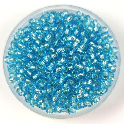 Preciosa Czech Glass Seed Bead - Silver Lined Aqua - 10/0