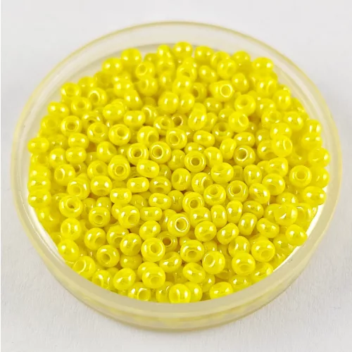 Preciosa kásagyöngy - 88110 - Opaque Yellow Luster - méret: 10/0 - 100g - AKCIOS