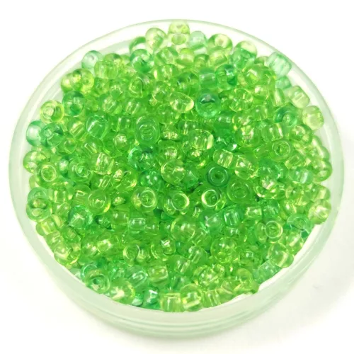 Preciosa seed bead- 01161 - Crystal Dyed Green -  9/0 - 100g - WHOLESALE