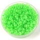 Preciosa Czech Glass Seed Bead - Neon Lime Lined Matt Crystal - 9/0