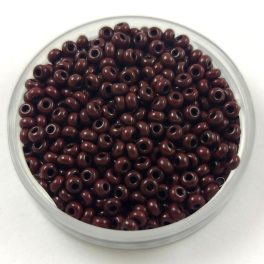 Preciosa Czech Glass Seed Bead - Dark Brown - 9/0