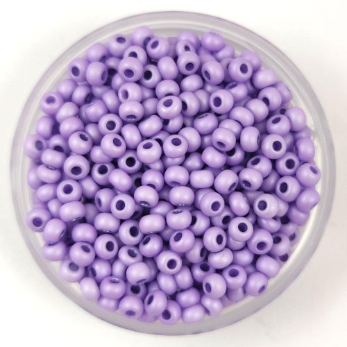 Preciosa Czech Glass Seed Bead - Chalk White Pastel Purple - 9/0