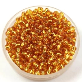   Preciosa seed bead- 17050 - Silver Lined Topas -  9/0 - 100g - WHOLESALE