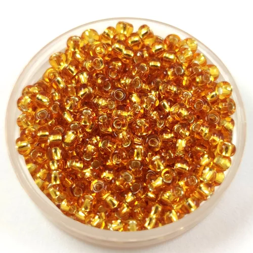Preciosa seed bead- 17050 - Silver Lined Topas -  9/0 - 100g - WHOLESALE