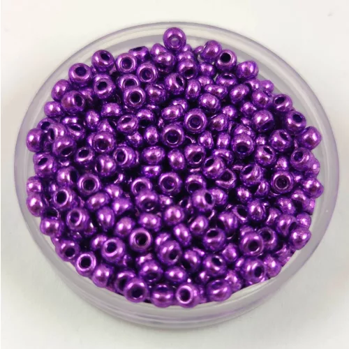 Preciosa Czech Glass Seed Bead - Metallic Bright Purple - 9/0