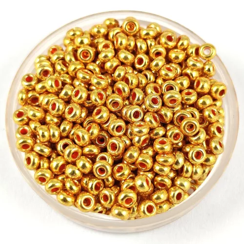 Preciosa kásagyöngy - 18581 - Metallic Gold - méret: 9/0 - 100g - AKCIOS