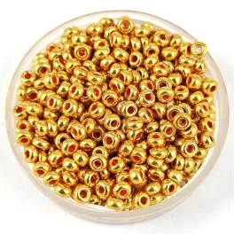 Preciosa cseh kásagyöngy - Metallic Gold - 9/0
