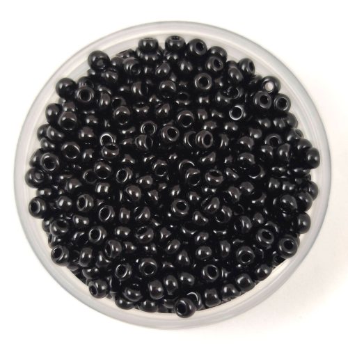 Preciosa Czech Glass Seed Bead - Black - 9/0