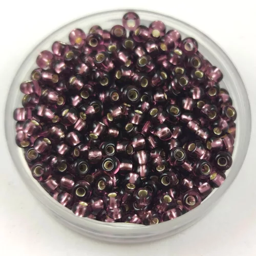 Preciosa seed bead- 27060 - Silver Lined Amethyst -  9/0 - 100g - WHOLESALE