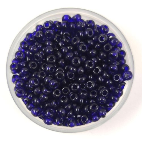 Preciosa Czech Glass Seed Bead - Transparent Dark Sapphire - 9/0