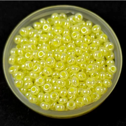Preciosa kásagyöngy - 37185 - Lemon Lined Crystal - méret: 9/0 - 100g - AKCIOS