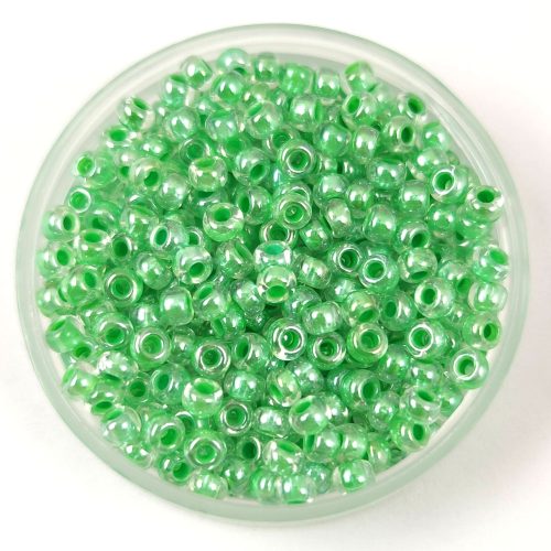 Preciosa Czech Glass Seed Bead - Green Lined Crystal - 9/0