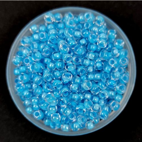 Preciosa cseh kásagyöngy - Blue Lined Crystal - 9/0