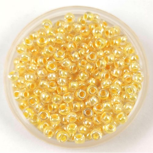 Preciosa Czech Glass Seed Bead - Yellow Lined Crystal - 9/0