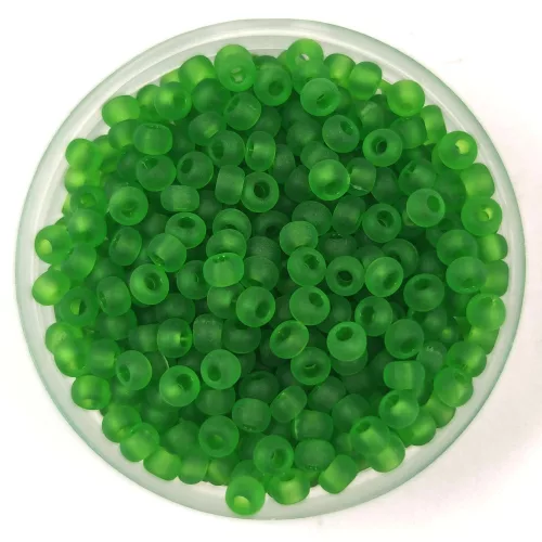 Preciosa Czech Glass Seed Bead - Transparent Matt Green - 9/0