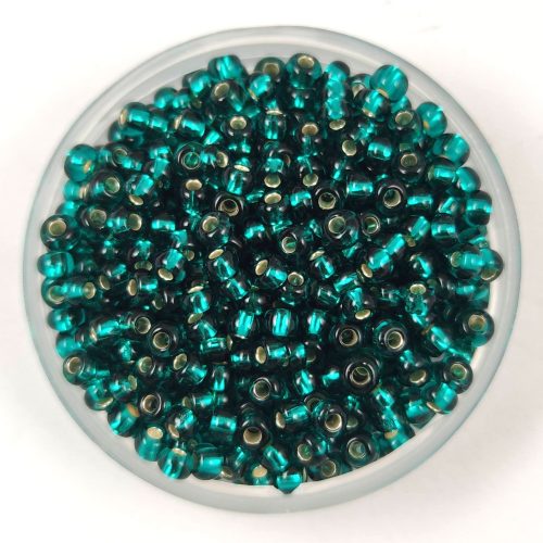 Preciosa Czech Glass Seed Bead - Silver Lined Emerald - 9/0