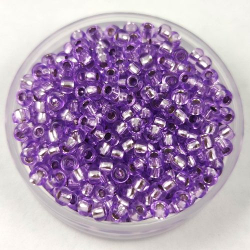 Preciosa cseh kásagyöngy - Silver Lined Violet - 9/0