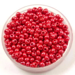   Preciosa seed bead - 98190 - Opaque Red Pearl -  9/0 - 100g - WHOLESALE