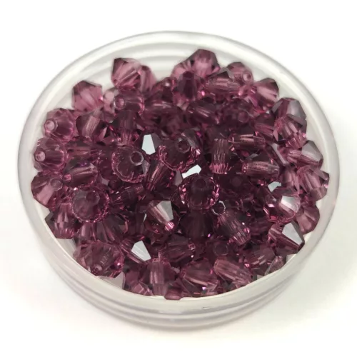 Preciosa bicone gyöngy - Amethyst - méret: 3mm - 250db - AKCIOS