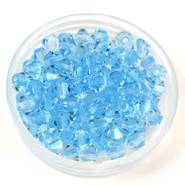   Preciosa bicone gyöngy - Aquamarine - méret: 3mm - 250db - AKCIOS