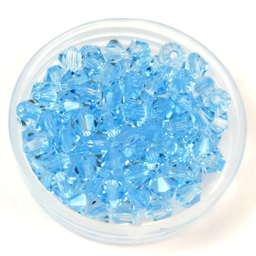 Preciosa bicone gyöngy - Aquamarine - méret: 3mm - 250db - AKCIOS