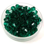 Preciosa bicone gyöngy - Emerald - méret: 3mm - 250db - AKCIOS