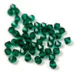 Preciosa bicone gyöngy - Emerald - méret: 3mm - 250db - AKCIOS